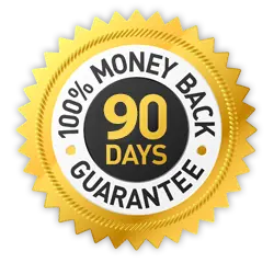 LuminEye 90-day money-back guarantee badge